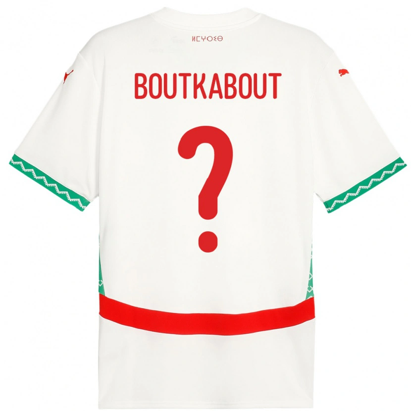 Danxen Herren Marokko Amir Boutkabout #0 Weiß Auswärtstrikot Trikot 24-26 T-Shirt