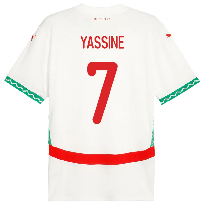 Danxen Herren Marokko Gessime Yassine #7 Weiß Auswärtstrikot Trikot 24-26 T-Shirt