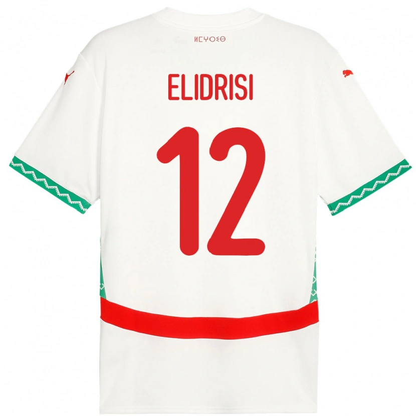 Danxen Herren Marokko Soufiane Elidrisi #12 Weiß Auswärtstrikot Trikot 24-26 T-Shirt