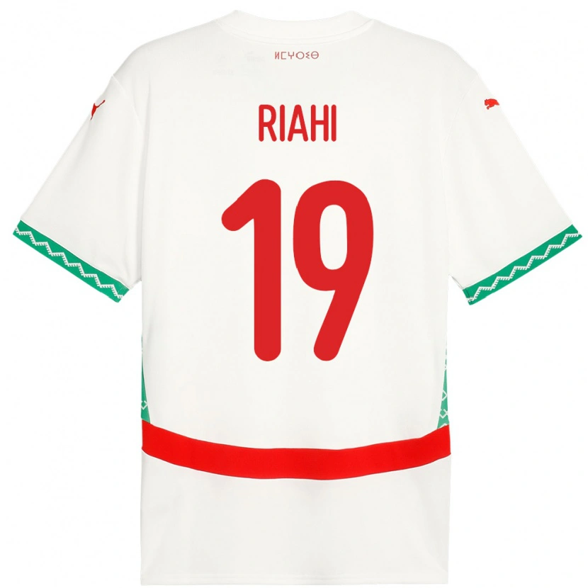 Danxen Herren Marokko Imad Riahi #19 Weiß Auswärtstrikot Trikot 24-26 T-Shirt