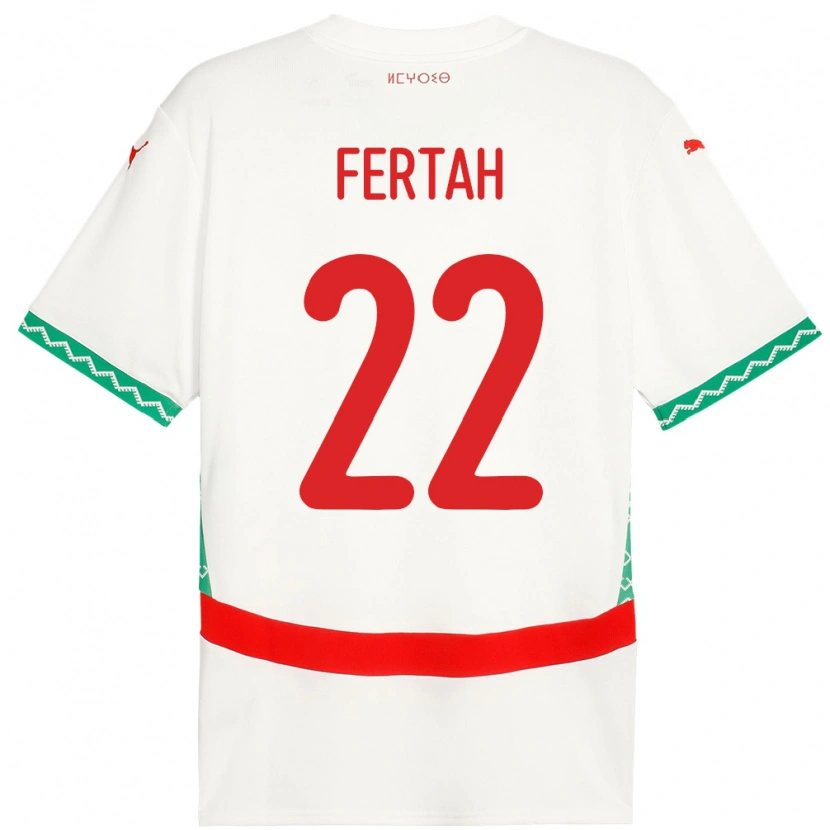 Danxen Herren Marokko Amine Fertah #22 Weiß Auswärtstrikot Trikot 24-26 T-Shirt