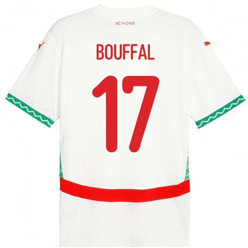 Danxen Herren Marokko Soufiane Bouffal #17 Weiß Auswärtstrikot Trikot 24-26 T-Shirt
