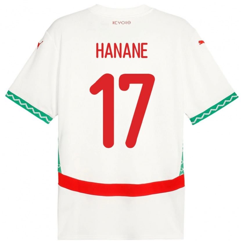 Danxen Herren Marokko Hanane Ait El Haj #17 Weiß Auswärtstrikot Trikot 24-26 T-Shirt
