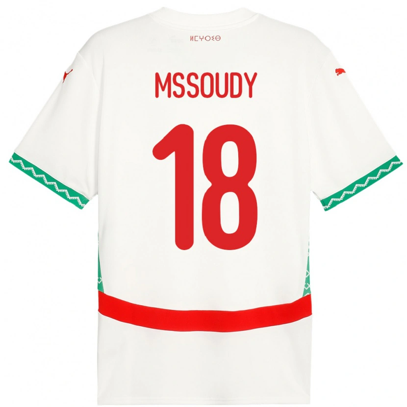 Danxen Herren Marokko Sanaa Mssoudy #18 Weiß Auswärtstrikot Trikot 24-26 T-Shirt
