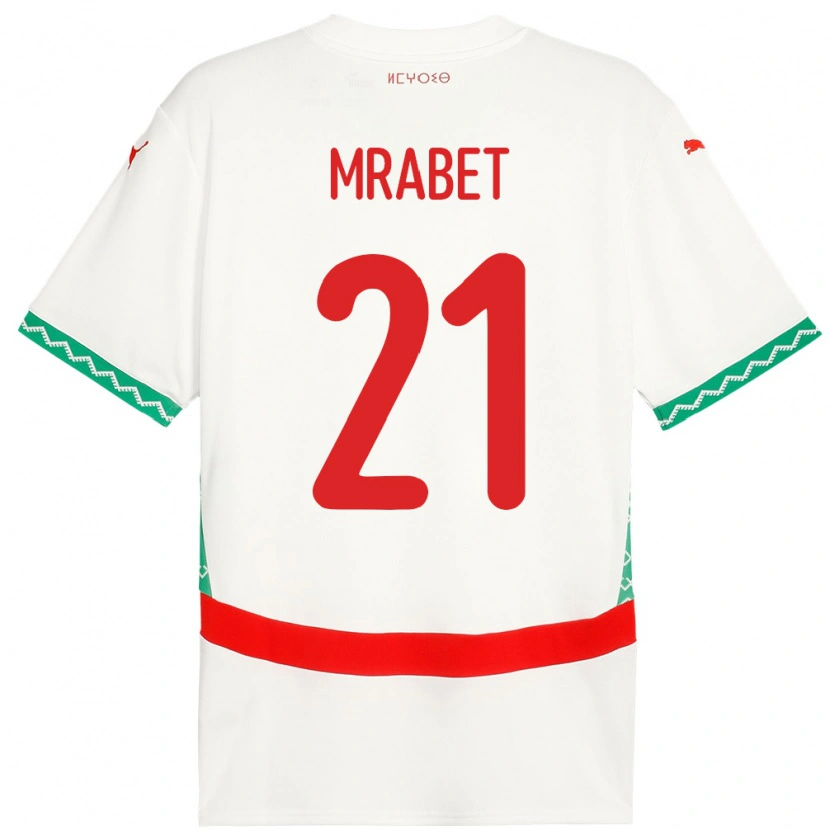 Danxen Herren Marokko Yasmin Mrabet #21 Weiß Auswärtstrikot Trikot 24-26 T-Shirt