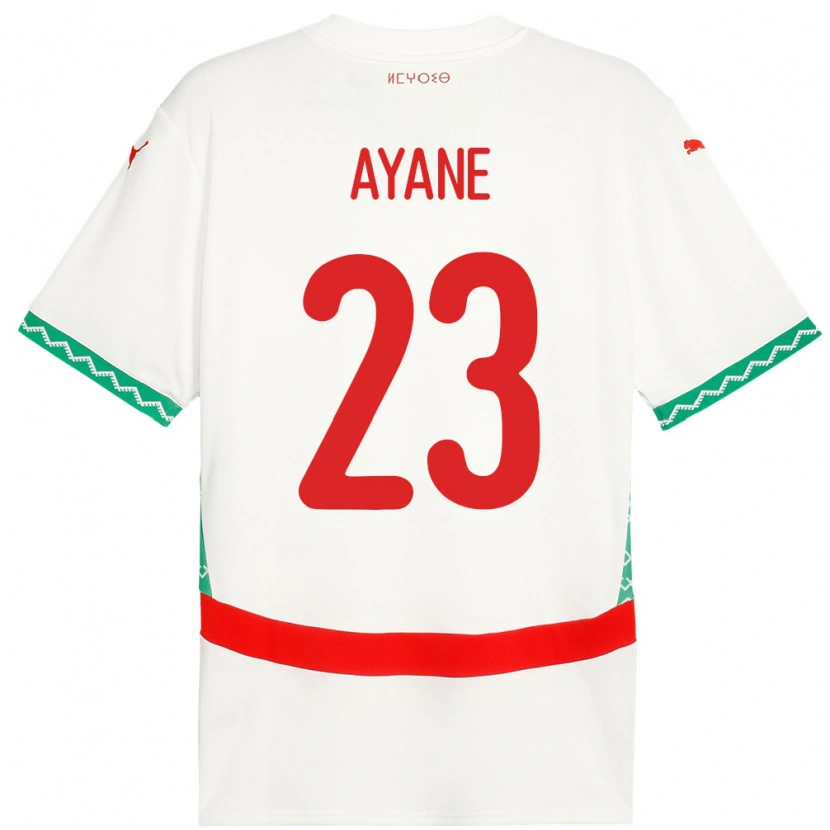 Danxen Herren Marokko Rosella Ayane #23 Weiß Auswärtstrikot Trikot 24-26 T-Shirt