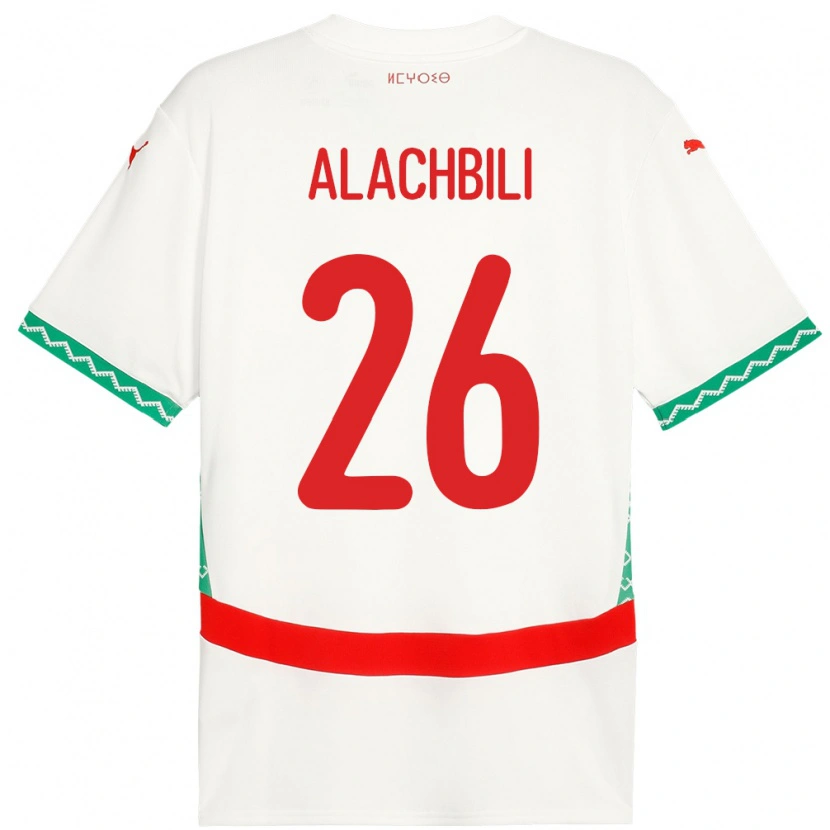 Danxen Herren Marokko Taha Alachbili #26 Weiß Auswärtstrikot Trikot 24-26 T-Shirt