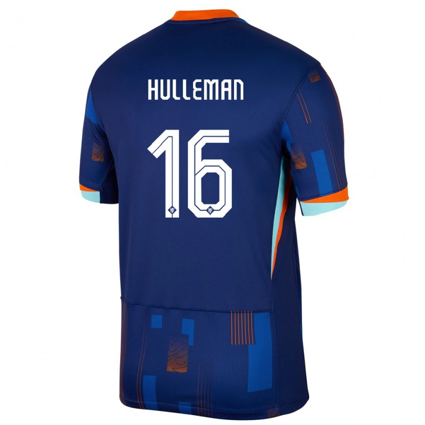 Danxen Herren Niederlande Daan Hulleman #16 Blau Auswärtstrikot Trikot 24-26 T-Shirt
