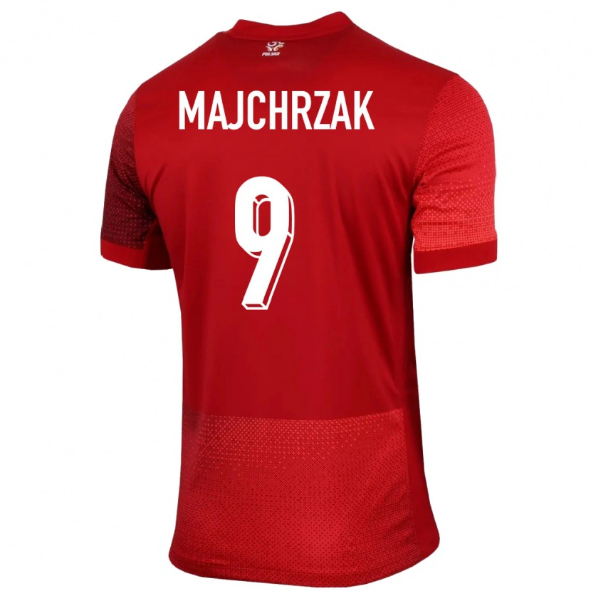 Danxen Herren Polen Jordan Majchrzak #9 Rot Auswärtstrikot Trikot 24-26 T-Shirt