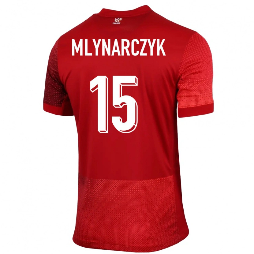 Danxen Herren Polen Antoni Mlynarczyk #15 Rot Auswärtstrikot Trikot 24-26 T-Shirt
