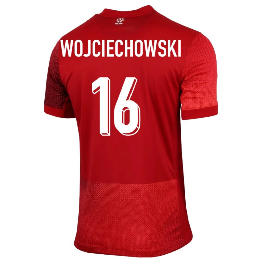 Danxen Herren Polen Oliwier Wojciechowski #16 Rot Auswärtstrikot Trikot 24-26 T-Shirt