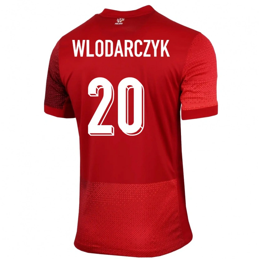 Danxen Herren Polen Szymon Wlodarczyk #20 Rot Auswärtstrikot Trikot 24-26 T-Shirt