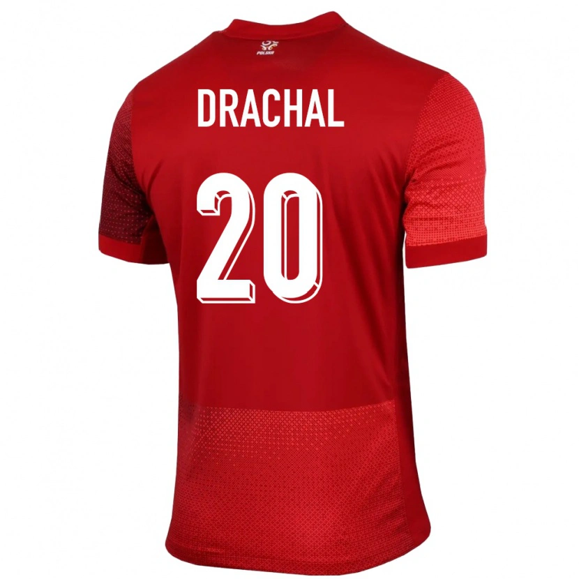 Danxen Herren Polen Dawid Drachal #20 Rot Auswärtstrikot Trikot 24-26 T-Shirt