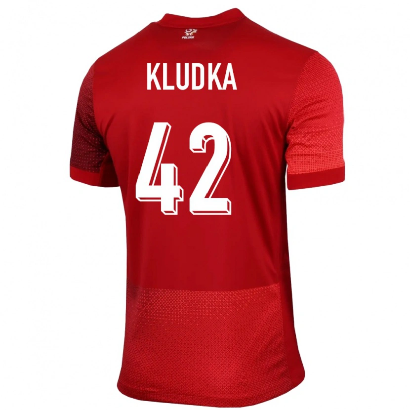 Danxen Herren Polen Bartlomiej Kludka #42 Rot Auswärtstrikot Trikot 24-26 T-Shirt
