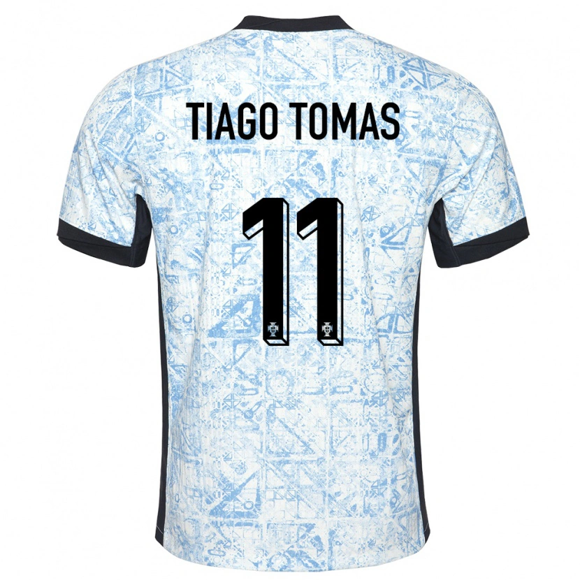 Danxen Herren Portugal Tiago Tomás #11 Cremeblau Auswärtstrikot Trikot 24-26 T-Shirt