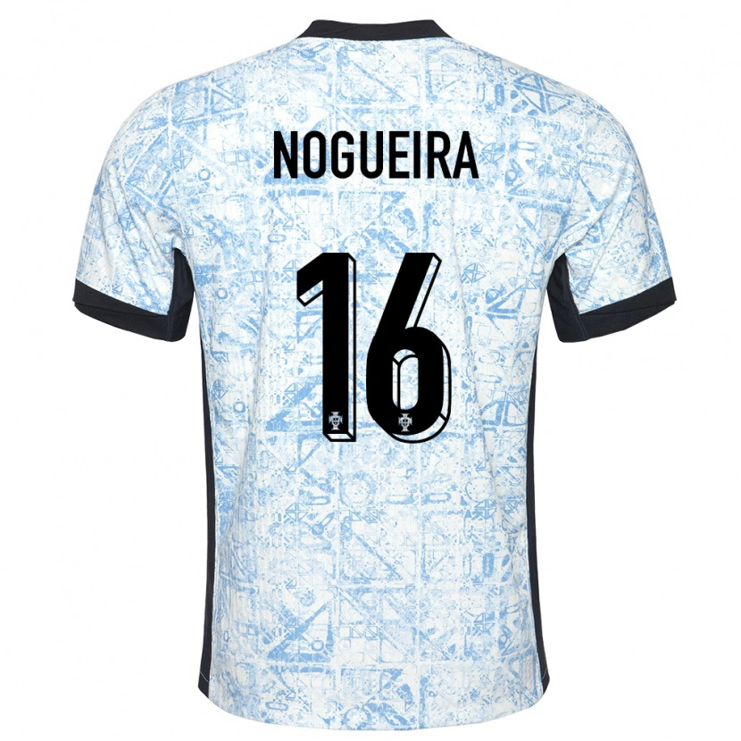 Danxen Herren Portugal Rodrigo Nogueira #16 Cremeblau Auswärtstrikot Trikot 24-26 T-Shirt