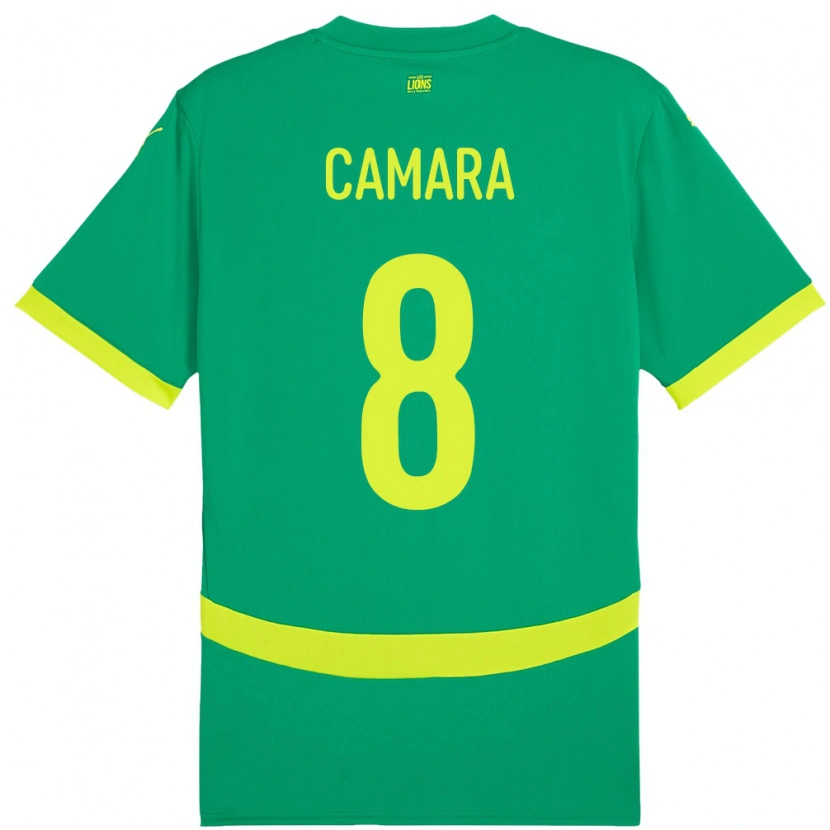 Danxen Herren Senegal Lamine Camara #8 Grün Auswärtstrikot Trikot 24-26 T-Shirt