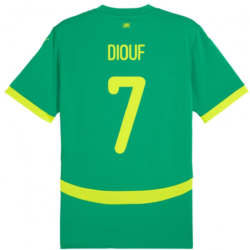 Danxen Herren Senegal Oumar Diouf #7 Grün Auswärtstrikot Trikot 24-26 T-Shirt