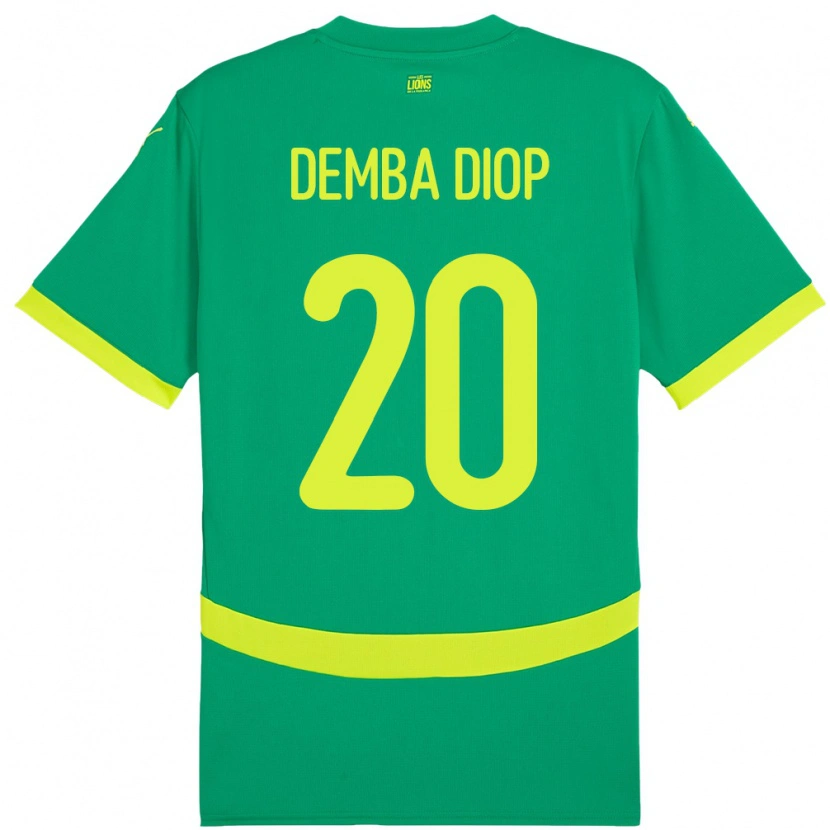 Danxen Herren Senegal Pape Demba Diop #20 Grün Auswärtstrikot Trikot 24-26 T-Shirt