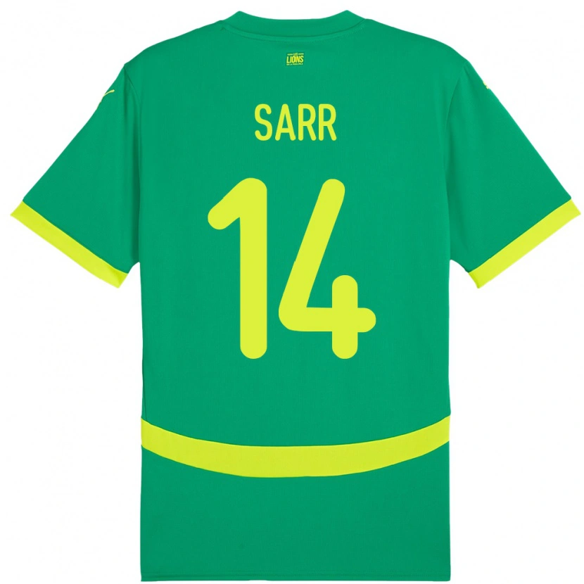 Danxen Herren Senegal Pape Sarr #14 Grün Auswärtstrikot Trikot 24-26 T-Shirt
