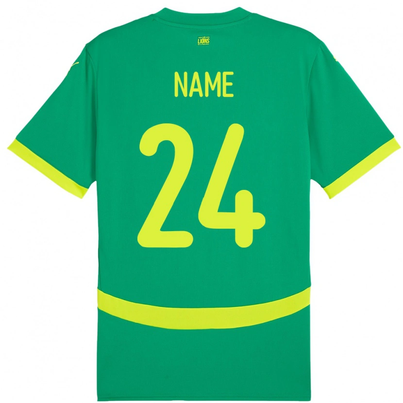 Danxen Herren Senegal Moustapha Name #24 Grün Auswärtstrikot Trikot 24-26 T-Shirt