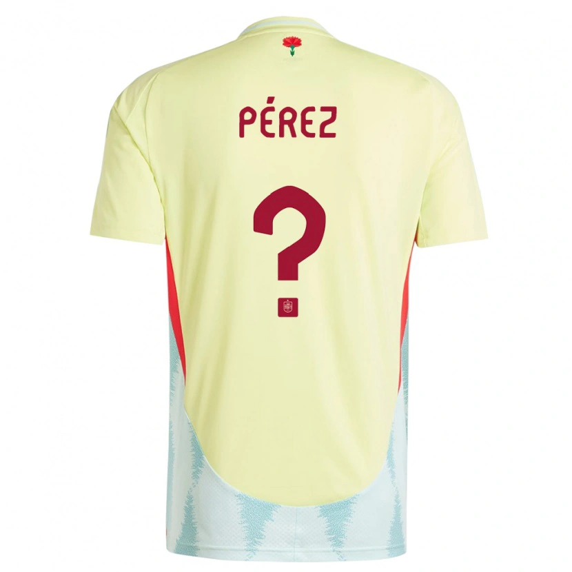 Danxen Herren Spanien Aitor Pérez #0 Gelb Auswärtstrikot Trikot 24-26 T-Shirt