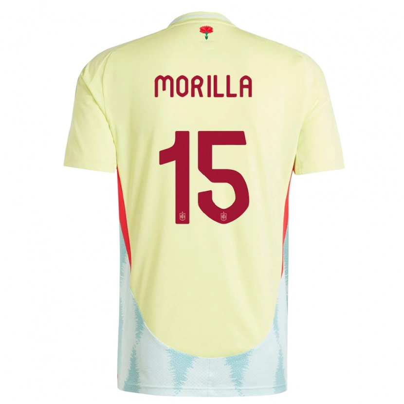 Danxen Herren Spanien Jairo Morilla #15 Gelb Auswärtstrikot Trikot 24-26 T-Shirt