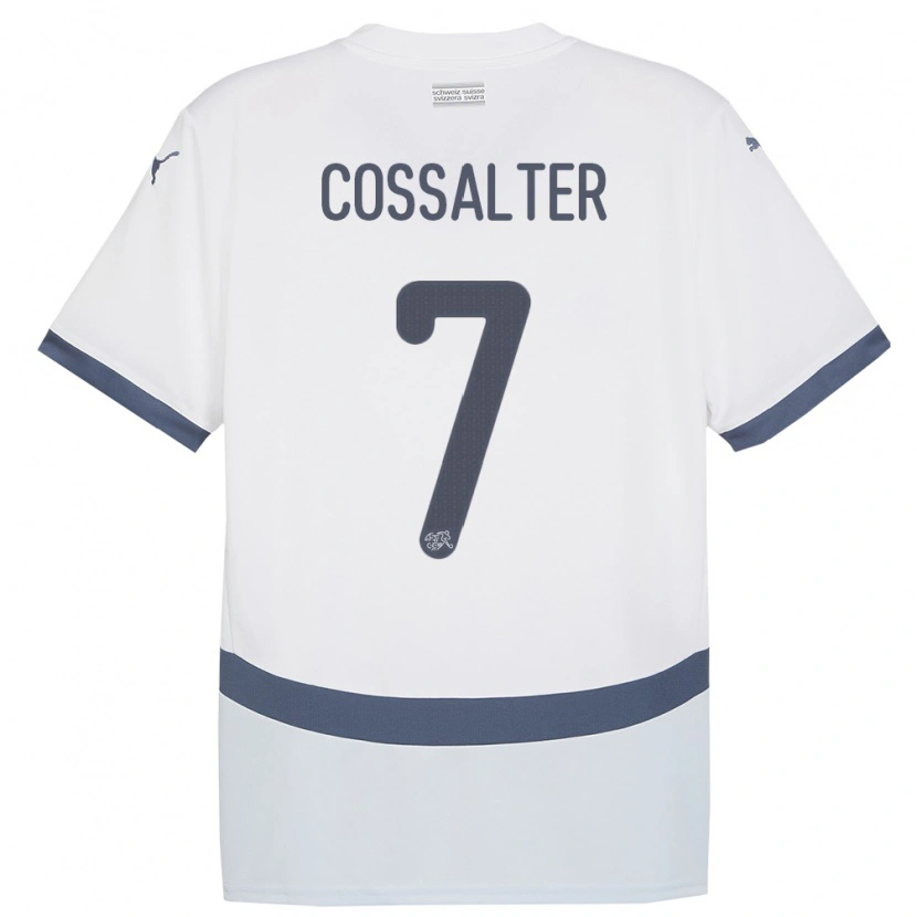 Danxen Herren Schweiz Ivan Cossalter #7 Weiß Auswärtstrikot Trikot 24-26 T-Shirt