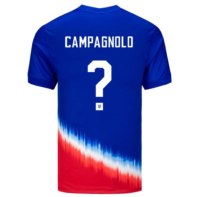 Danxen Herren Vereinigte Staaten Zackory Campagnolo #0 Blau Auswärtstrikot Trikot 24-26 T-Shirt