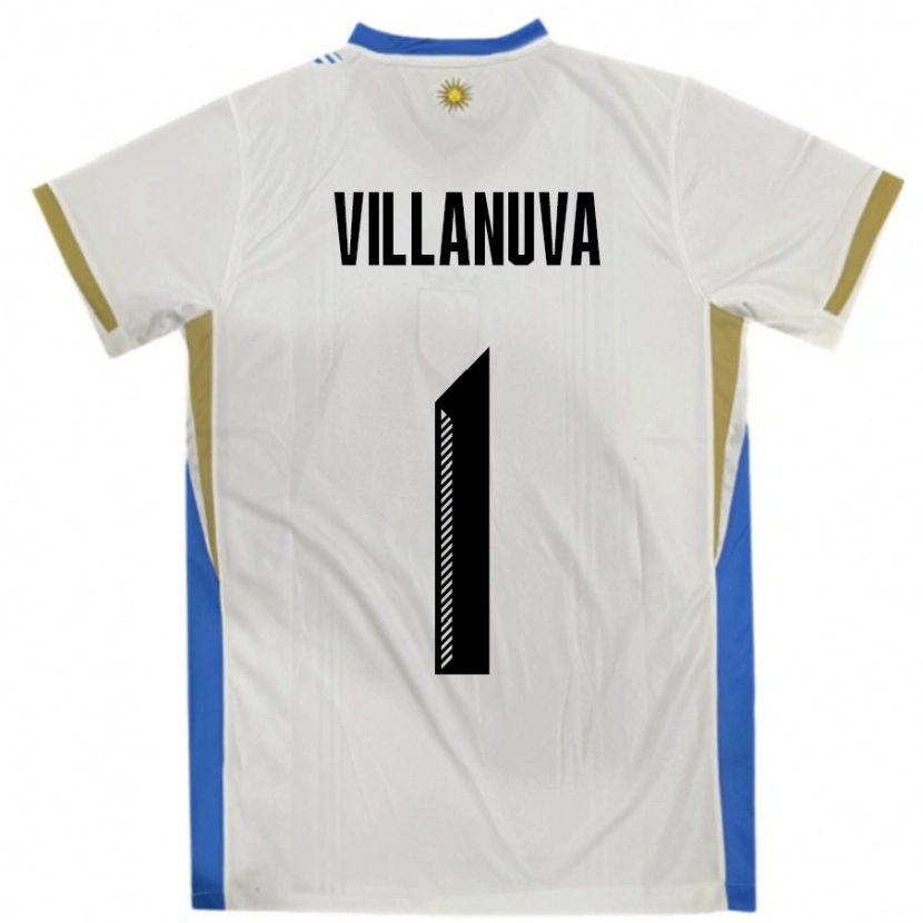 Danxen Herren Uruguay Josefina Villanuva #1 Weiß Blau Auswärtstrikot Trikot 24-26 T-Shirt