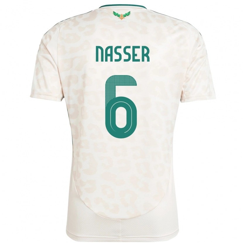 Danxen Herren Saudi-Arabien Nasser Al-Dawsari #6 Weiß Auswärtstrikot Trikot 24-26 T-Shirt