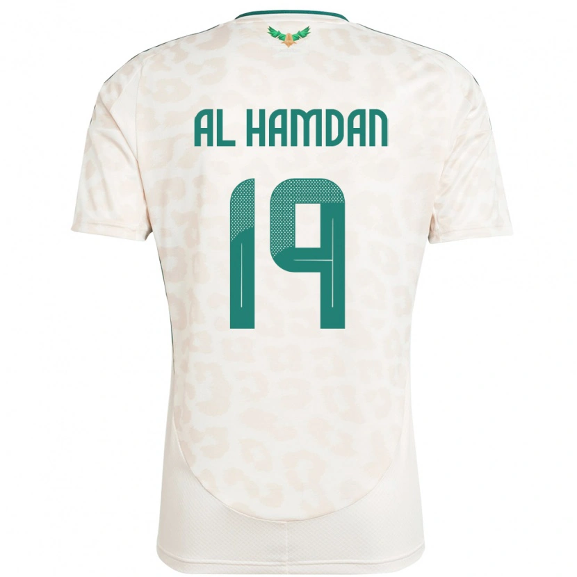 Danxen Herren Saudi-Arabien Abdullah Al-Hamdan #19 Weiß Auswärtstrikot Trikot 24-26 T-Shirt