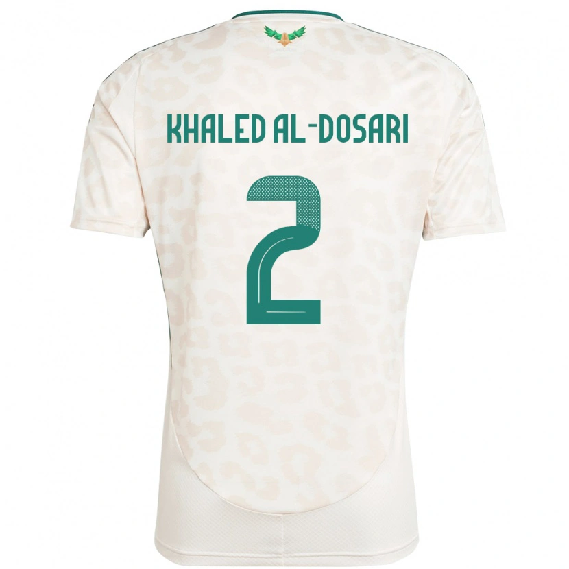 Danxen Herren Saudi-Arabien Yazeed Khaled Al-Dosari #2 Weiß Auswärtstrikot Trikot 24-26 T-Shirt