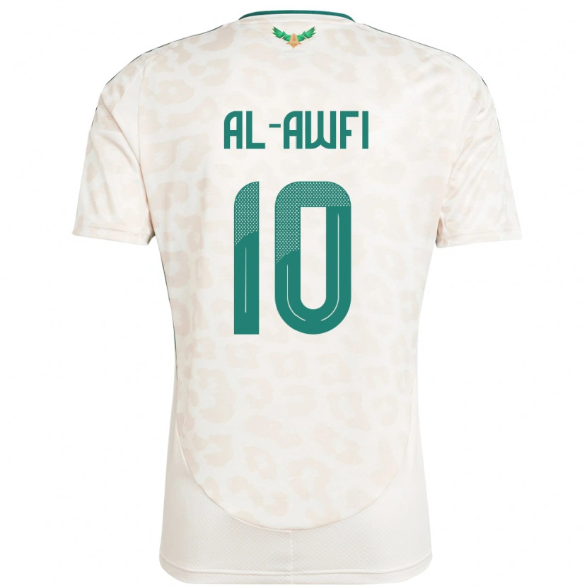 Danxen Herren Saudi-Arabien Al-Walid Al-Awfi #10 Weiß Auswärtstrikot Trikot 24-26 T-Shirt
