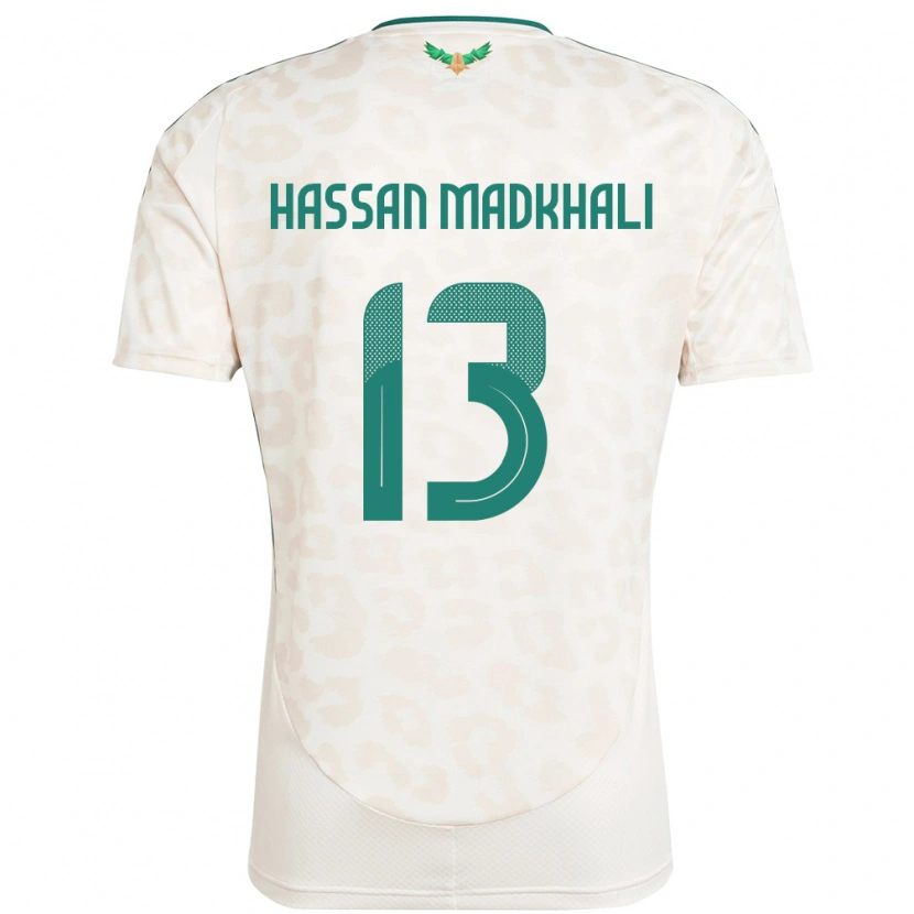 Danxen Herren Saudi-Arabien Mohammed Hassan Madkhali #13 Weiß Auswärtstrikot Trikot 24-26 T-Shirt