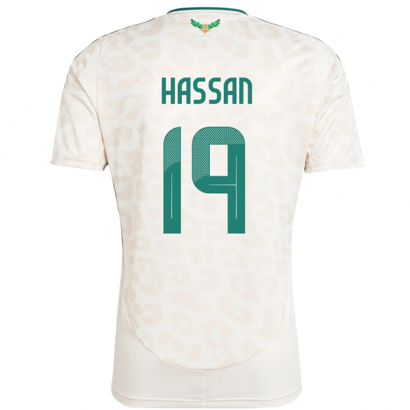 Danxen Herren Saudi-Arabien Abdulhakim Hassan #19 Weiß Auswärtstrikot Trikot 24-26 T-Shirt