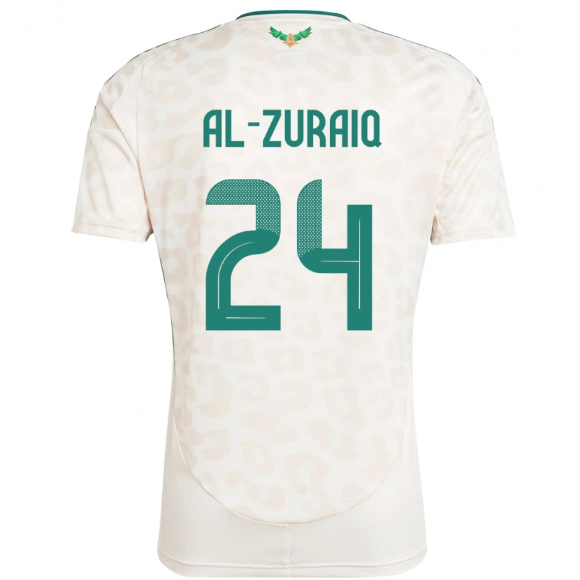 Danxen Herren Saudi-Arabien Saeed Ibrahim Al-Zuraiq #24 Weiß Auswärtstrikot Trikot 24-26 T-Shirt