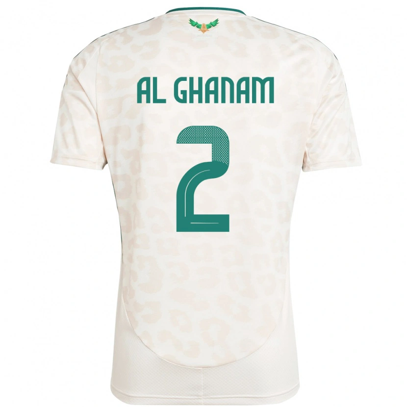 Danxen Herren Saudi-Arabien Sultan Al Ghanam #2 Weiß Auswärtstrikot Trikot 24-26 T-Shirt
