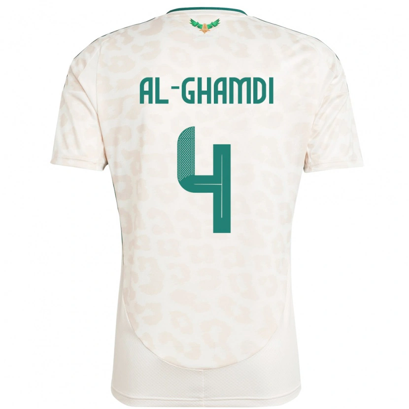 Danxen Herren Saudi-Arabien Talah Al Ghamdi #4 Weiß Auswärtstrikot Trikot 24-26 T-Shirt