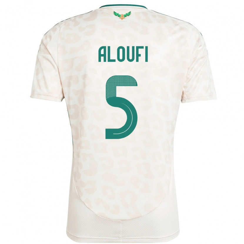 Danxen Herren Saudi-Arabien Mohammed Aloufi #5 Weiß Auswärtstrikot Trikot 24-26 T-Shirt