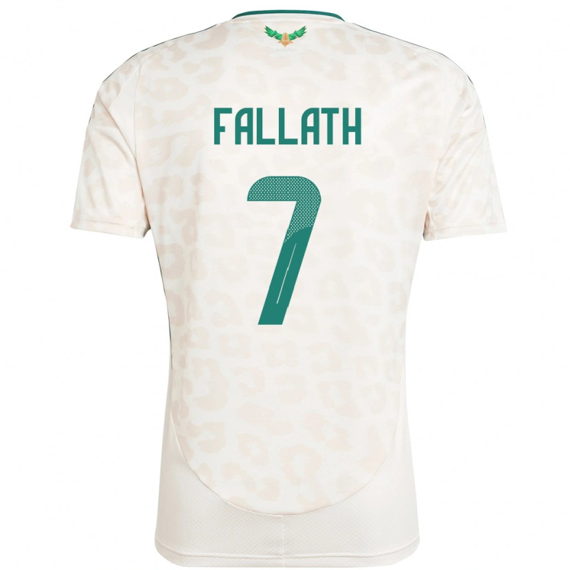 Danxen Herren Saudi-Arabien Fahad Fallath #7 Weiß Auswärtstrikot Trikot 24-26 T-Shirt