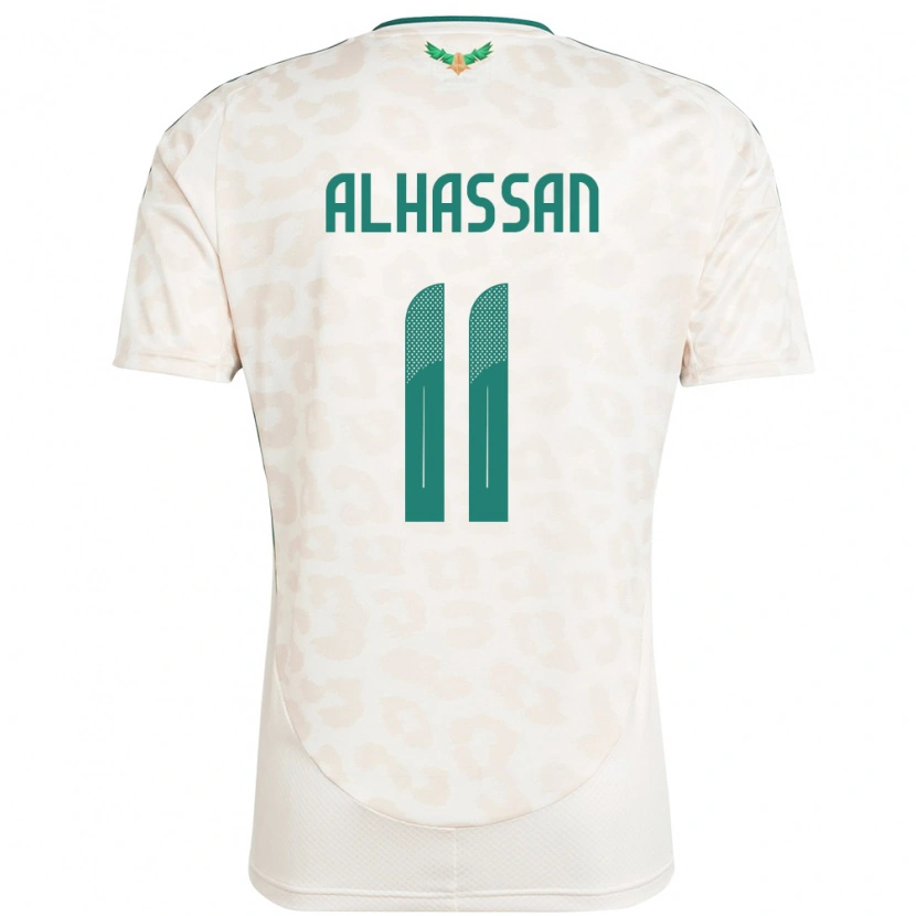 Danxen Herren Saudi-Arabien Abbas Alhassan #11 Weiß Auswärtstrikot Trikot 24-26 T-Shirt