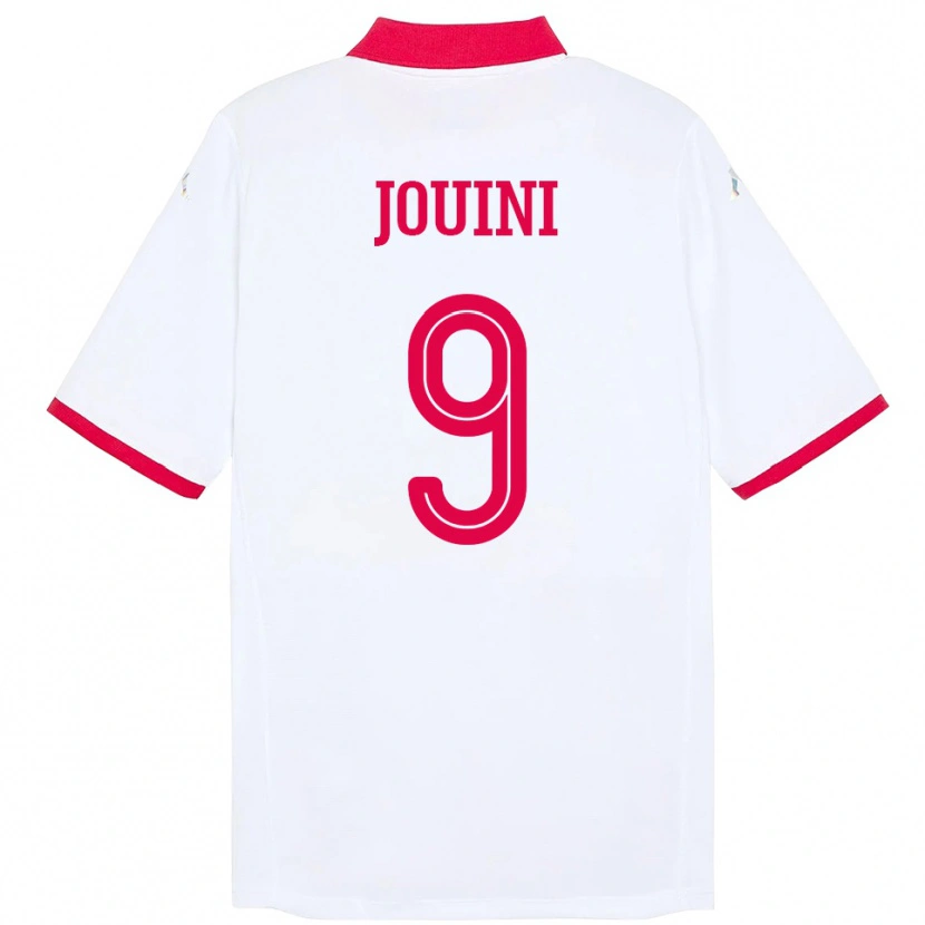 Danxen Herren Tunesien Haythem Jouini #9 Weiß Auswärtstrikot Trikot 24-26 T-Shirt
