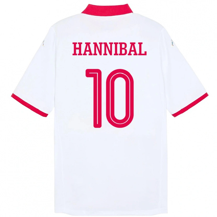 Danxen Herren Tunesien Hannibal #10 Weiß Auswärtstrikot Trikot 24-26 T-Shirt