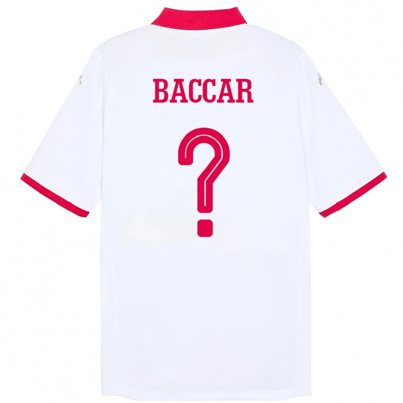 Danxen Herren Tunesien Hichem Baccar #0 Weiß Auswärtstrikot Trikot 24-26 T-Shirt