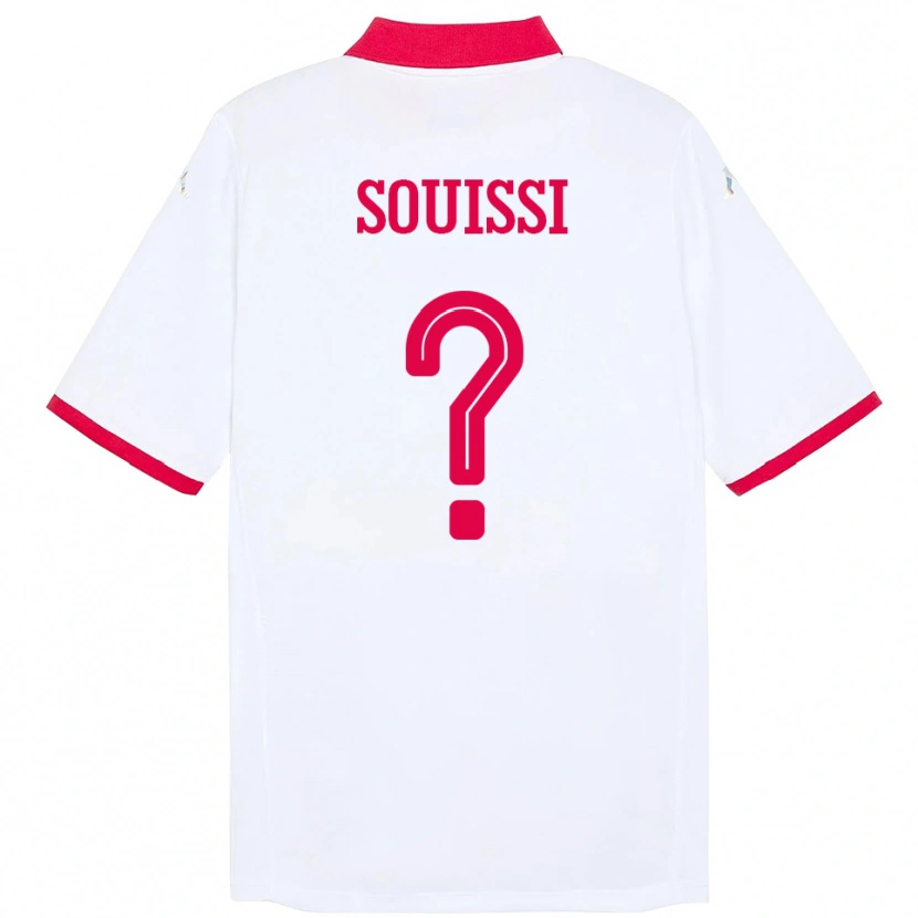 Danxen Herren Tunesien Ibrahim Souissi #0 Weiß Auswärtstrikot Trikot 24-26 T-Shirt