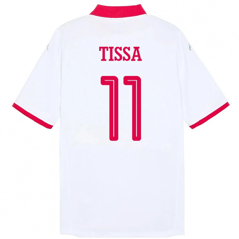 Danxen Herren Tunesien Wassim Tissa #11 Weiß Auswärtstrikot Trikot 24-26 T-Shirt