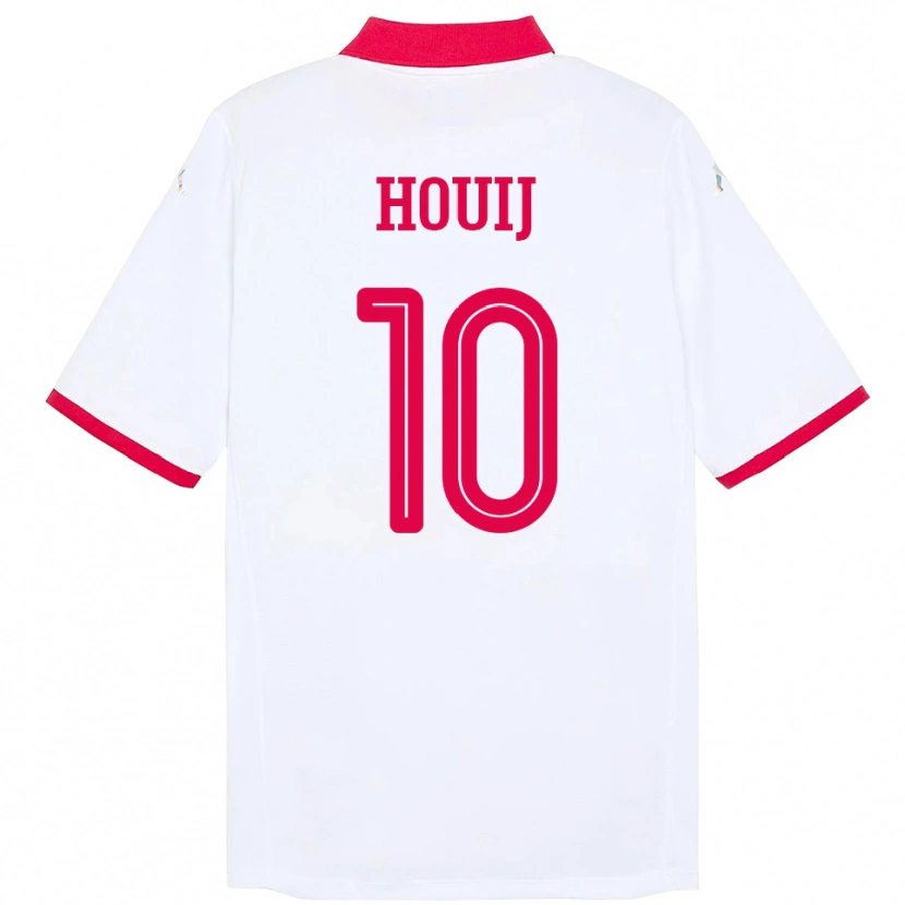 Danxen Herren Tunesien Mariem Houij #10 Weiß Auswärtstrikot Trikot 24-26 T-Shirt