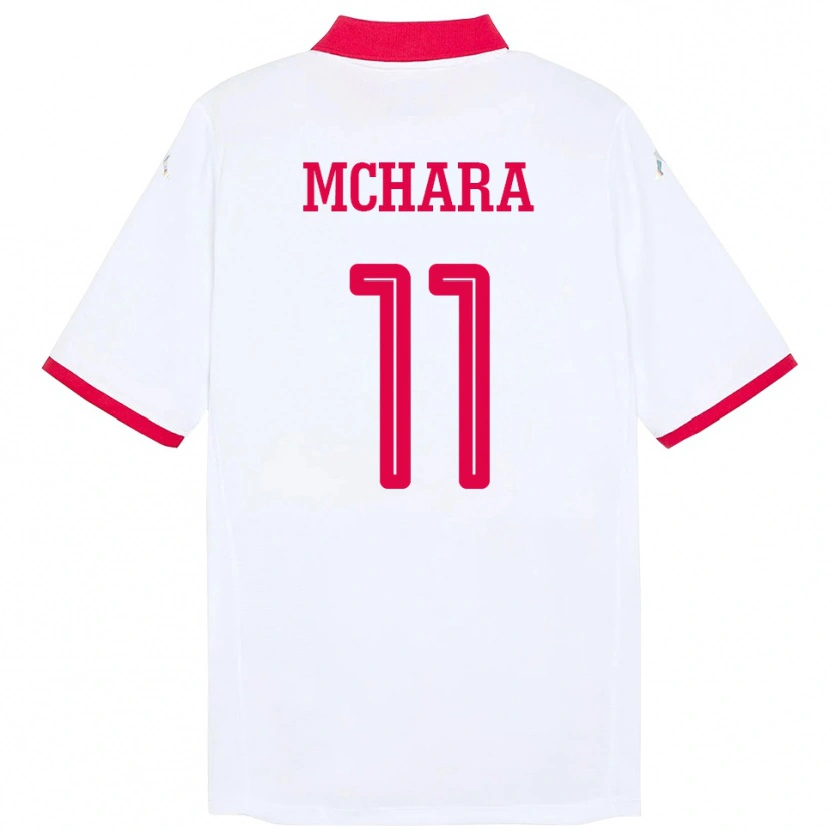 Danxen Herren Tunesien Imen Mchara #11 Weiß Auswärtstrikot Trikot 24-26 T-Shirt