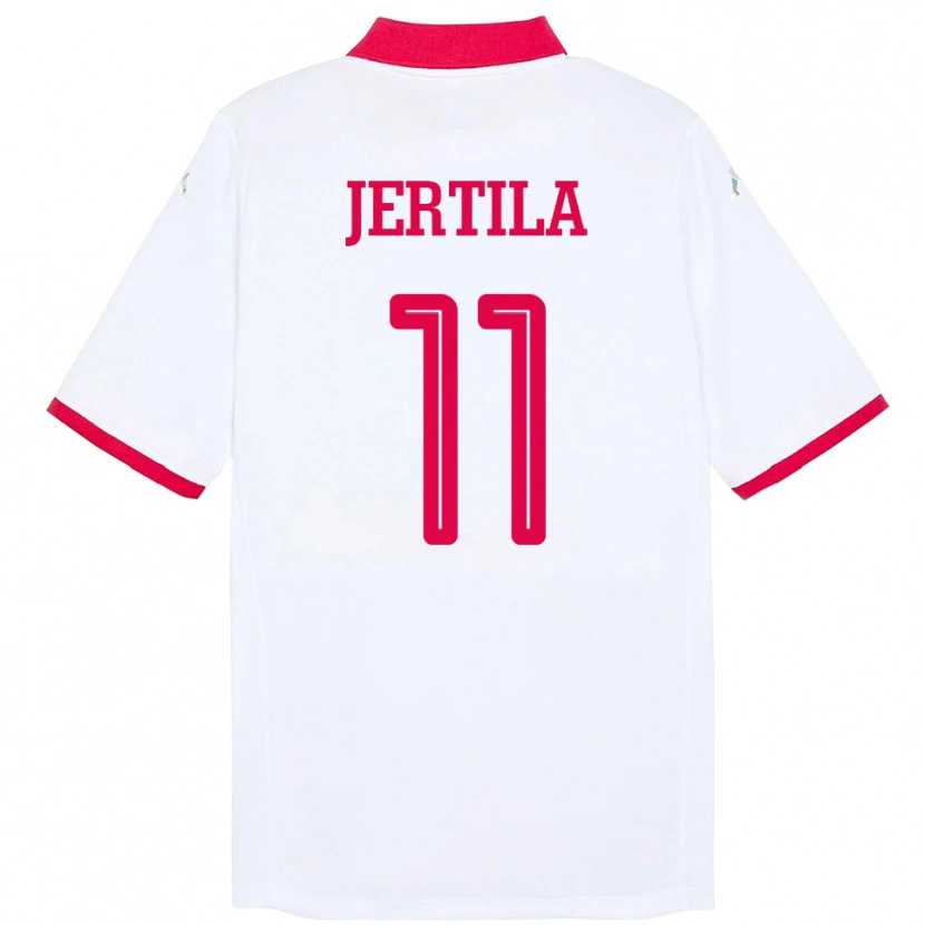 Danxen Herren Tunesien Hedi Jertila #11 Weiß Auswärtstrikot Trikot 24-26 T-Shirt